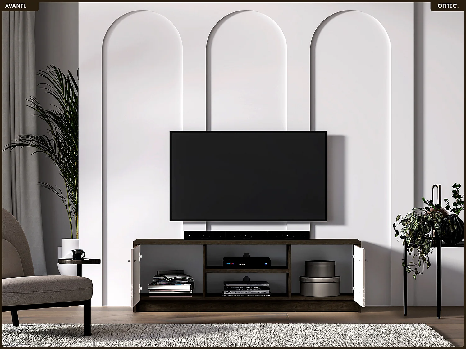 Meuble TV - L.104 x H.85 x P.40 cm - AVANTI