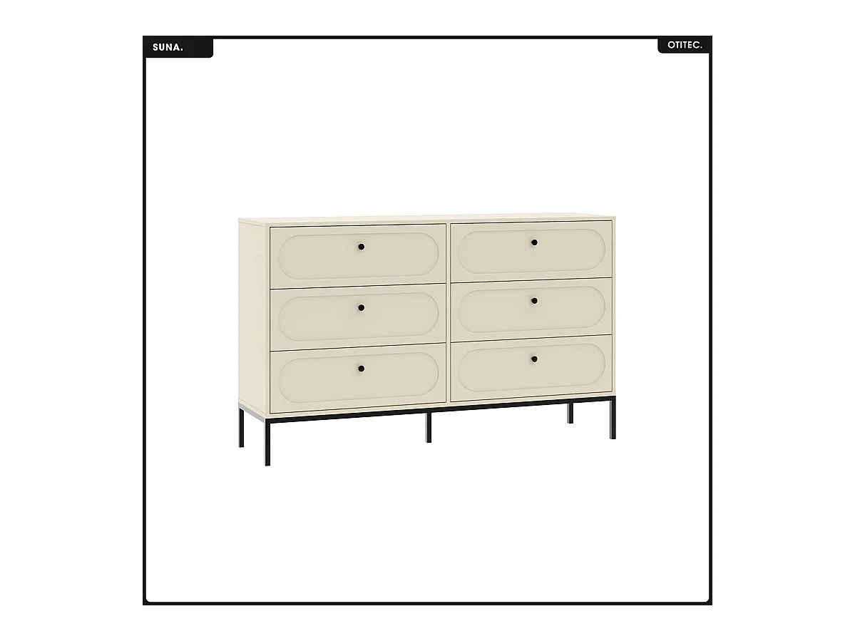 Commode - H.92 x L.150 x P.40 - SUNA - CACHEMIRE