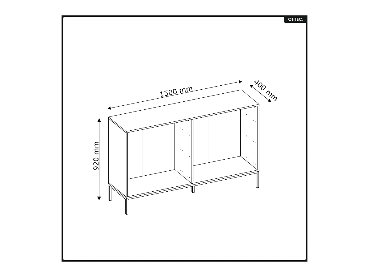 Commode - H.92 x L.150 x P.40 - SUNA - CACHEMIRE
