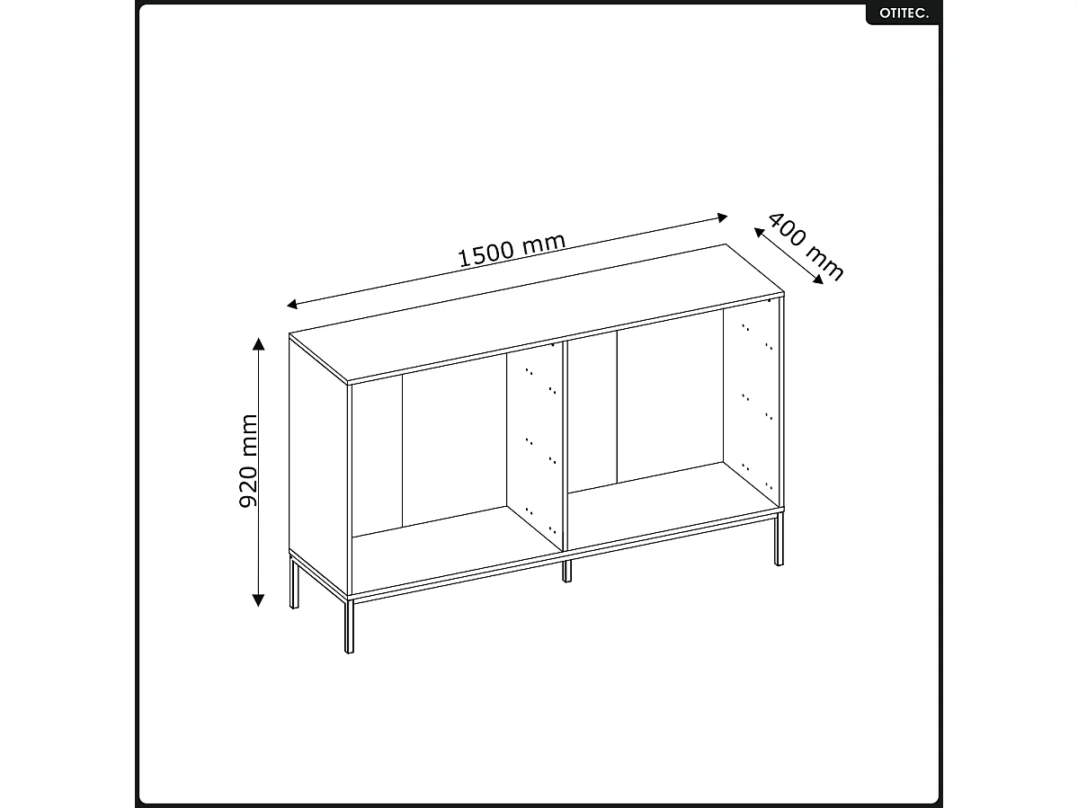 Commode - H.92 x L.150 x P.40 - SUNA - CACHEMIRE