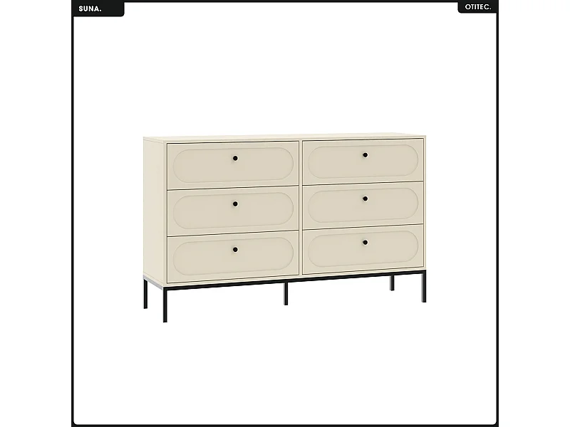 Commode - H.92 x L.150 x P.40 - SUNA - CACHEMIRE