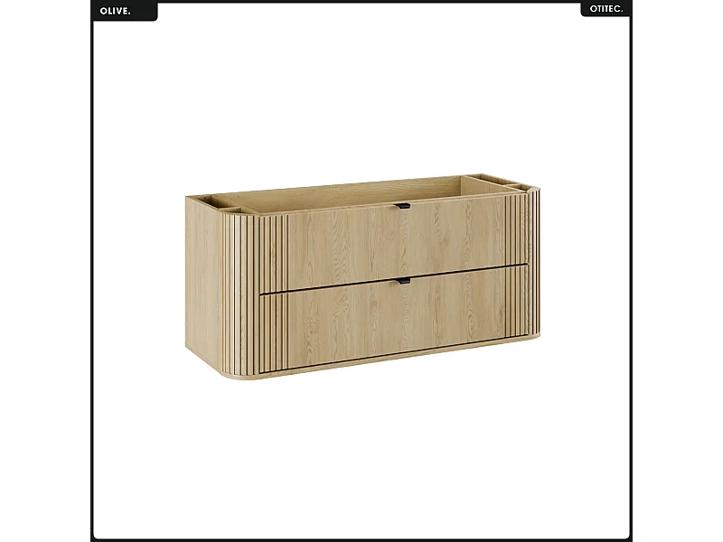 Meuble sous vasque - H.52 x L.120 x P.45 - OLIVE - Chêne