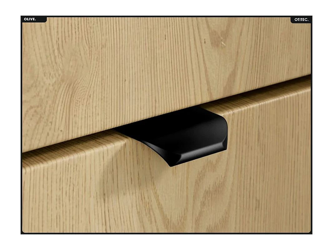 Meuble sous vasque - H.52 x L.120 x P.45 - OLIVE - Chêne