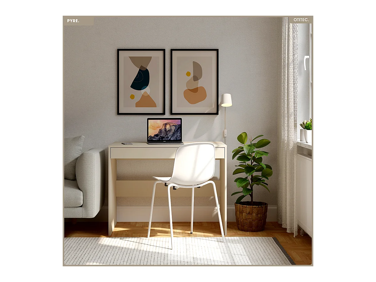 Burreau - H.76 x L.100 x P.50 - PYRE - CACHEMIRE