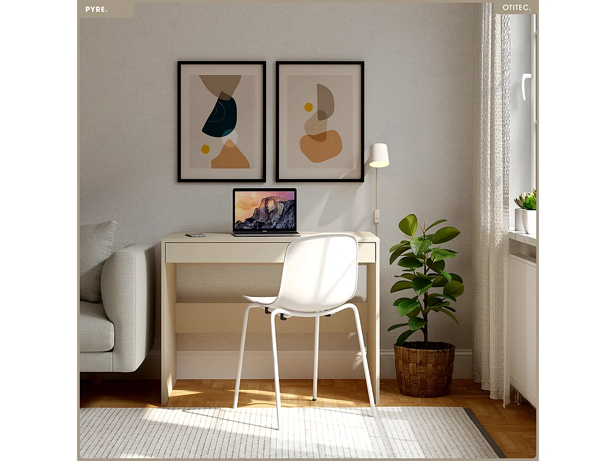 Burreau - H.76 x L.100 x P.50 - PYRE - CACHEMIRE