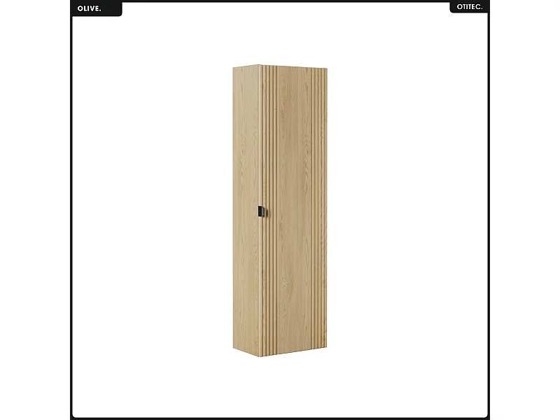 Colonne de salle de bain - H.140 x L.40 x P.25 - OLIVE - Chêne