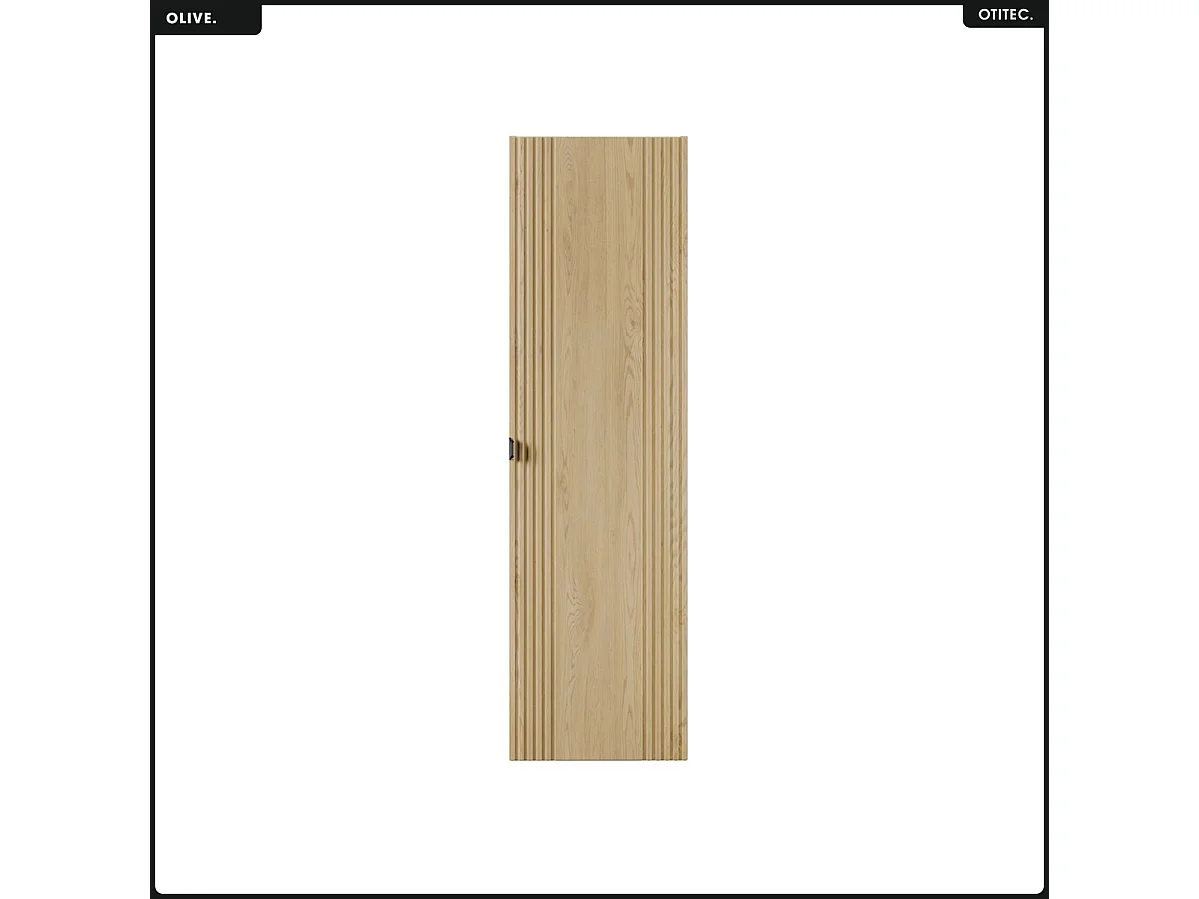 Colonne de salle de bain - H.140 x L.40 x P.25 - OLIVE - Chêne