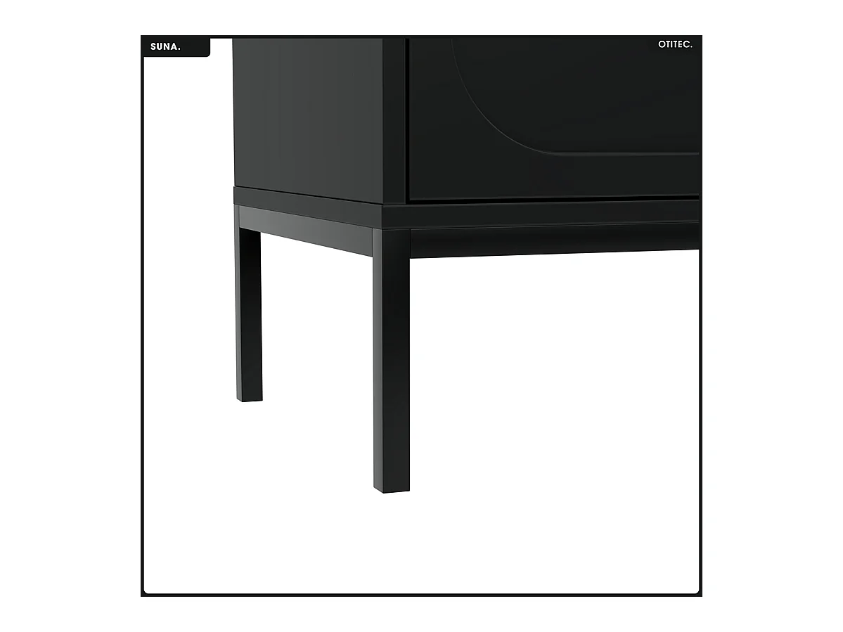 Commode - H.115 x L.150 x P.40 - SUNA - NOIR