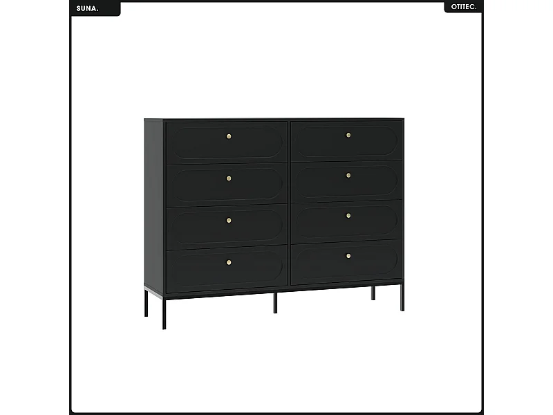 Commode - H.115 x L.150 x P.40 - SUNA - NOIR