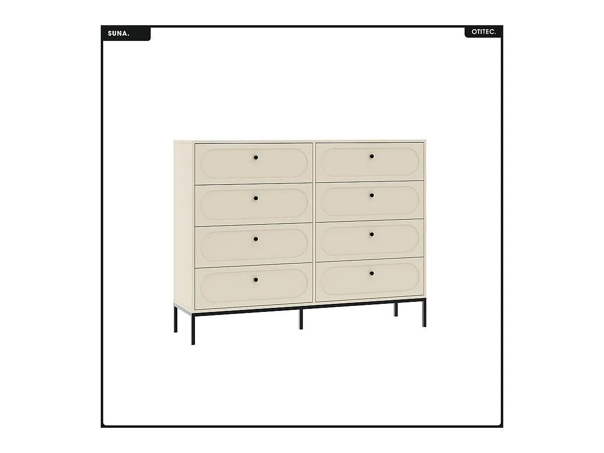 Commode - H.115 x L.150 x P.40 - SUNA - CACHEMIRE