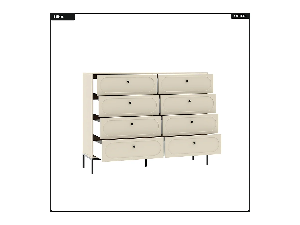 Commode - H.115 x L.150 x P.40 - SUNA - CACHEMIRE