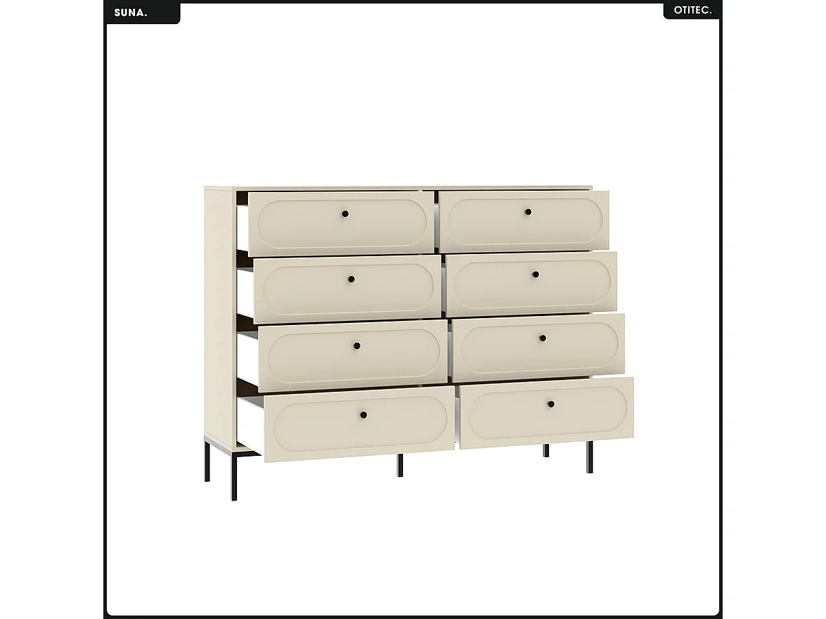 Commode - H.115 x L.150 x P.40 - SUNA - CACHEMIRE