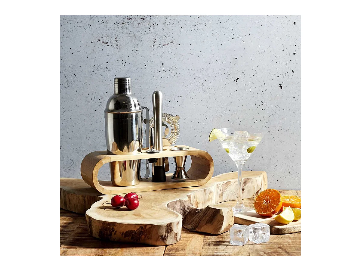 Coffret à Cocktail 7 Pièces + Support en Bambou - CONCOCKT