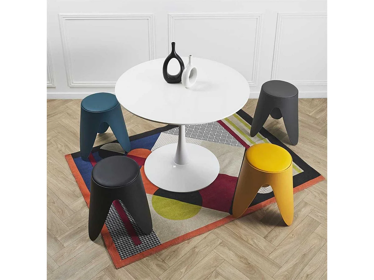 Tabouret Bleu Canard 46 cm - QARIS