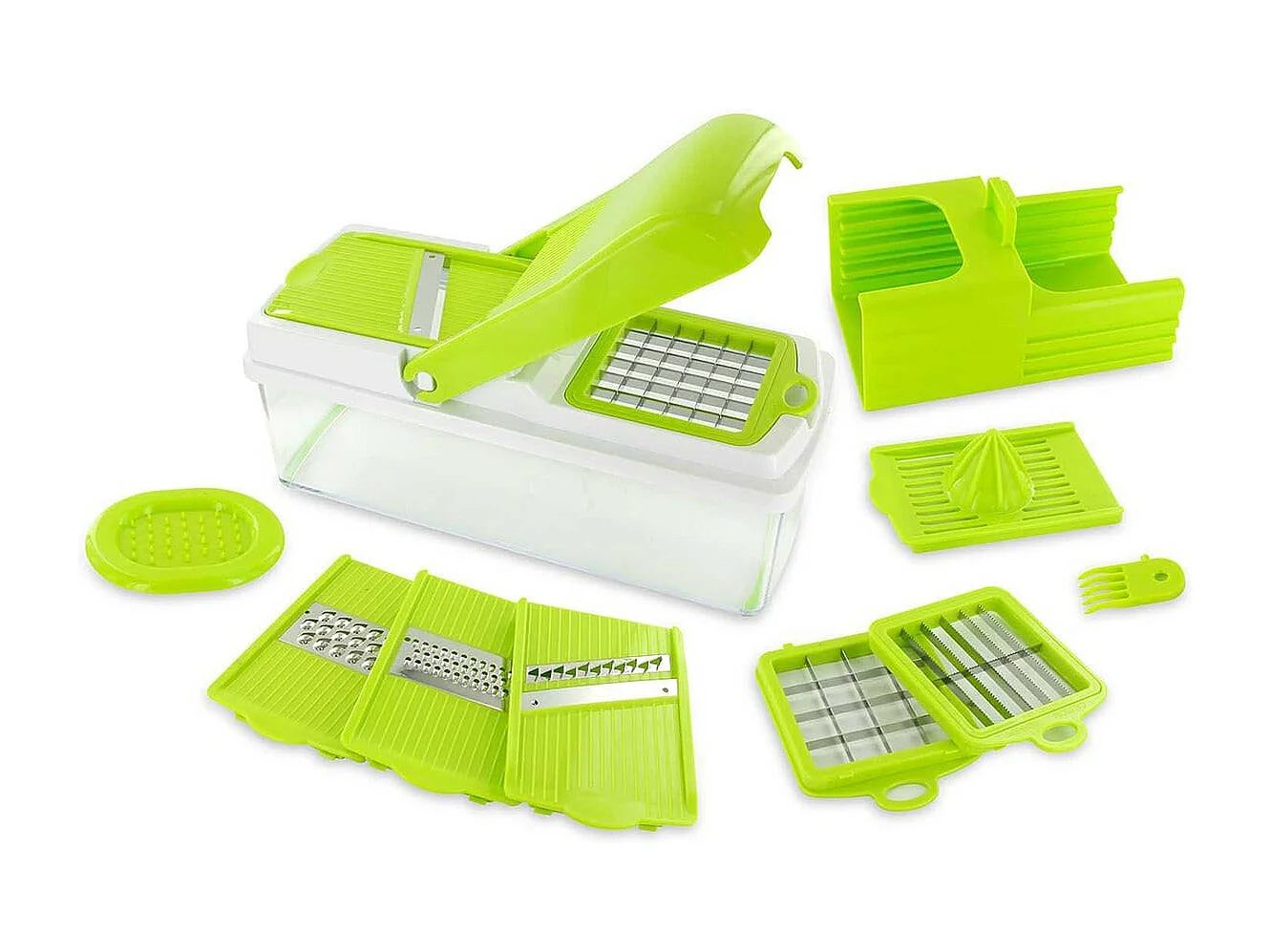 Mandoline Multifonction 5 en 1 avec 7 Accessoires - MADDY