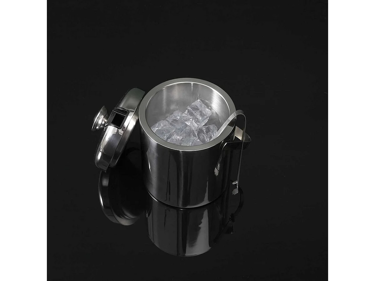Seau à Glace en Métal avec Couvercle et Pince - PUNCH