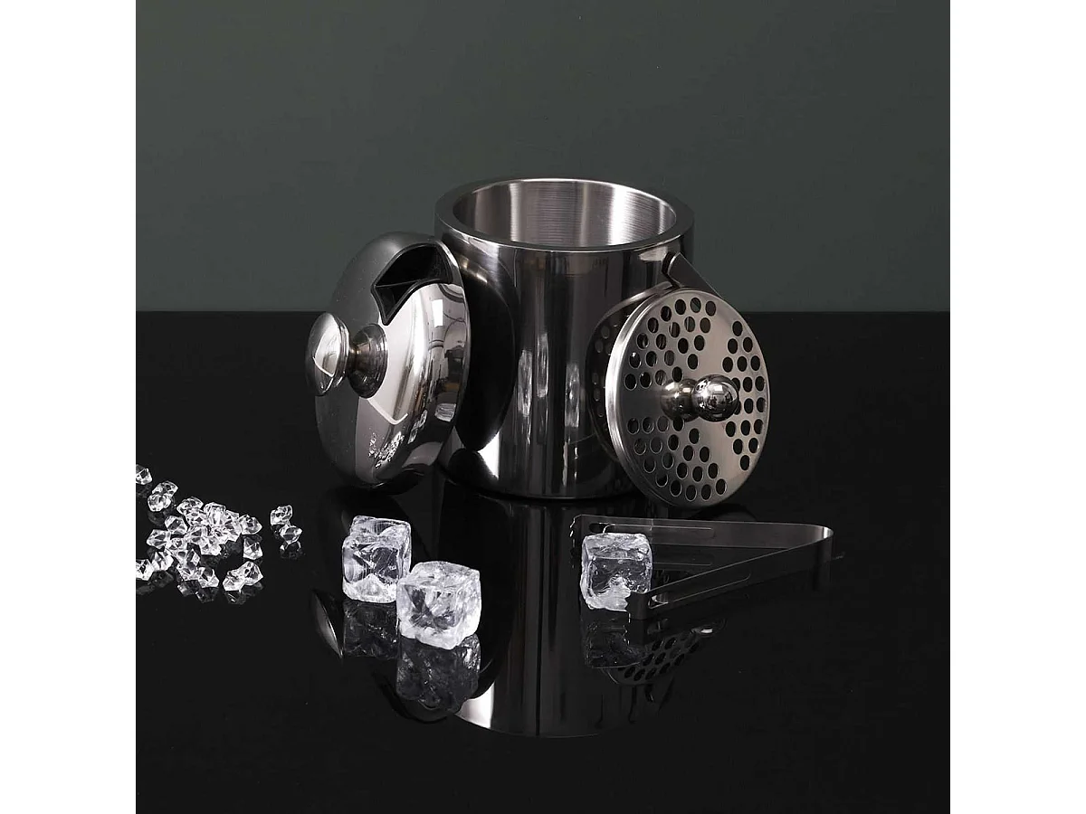 Seau à Glace en Métal avec Couvercle et Pince - PUNCH