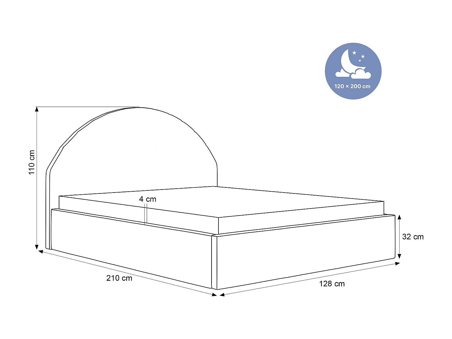 BESILIO Lit tapissé Boucle 120×200 Velora – sommier à lattes, tête de lit, coffre de rangement, lit slim – Gris clair