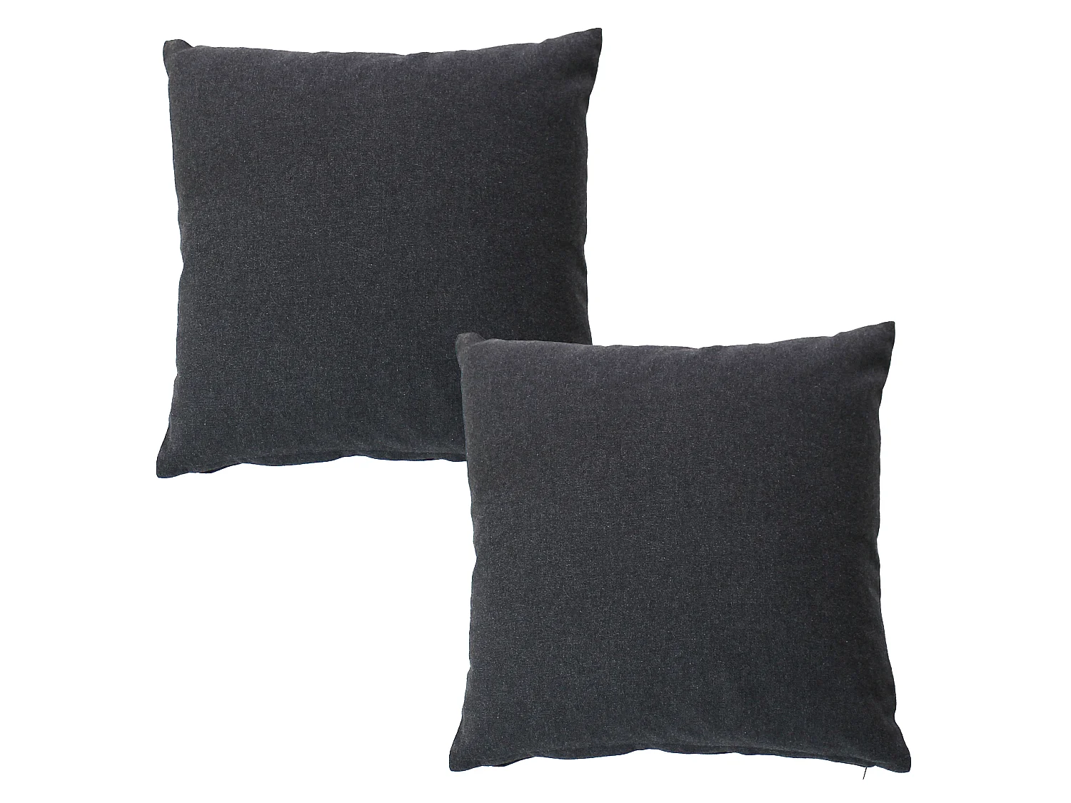 2 Coussins carré, déhoussable, 40x40cm, Aspect Chiné, Collection Dune, CMADECO - Anthracite