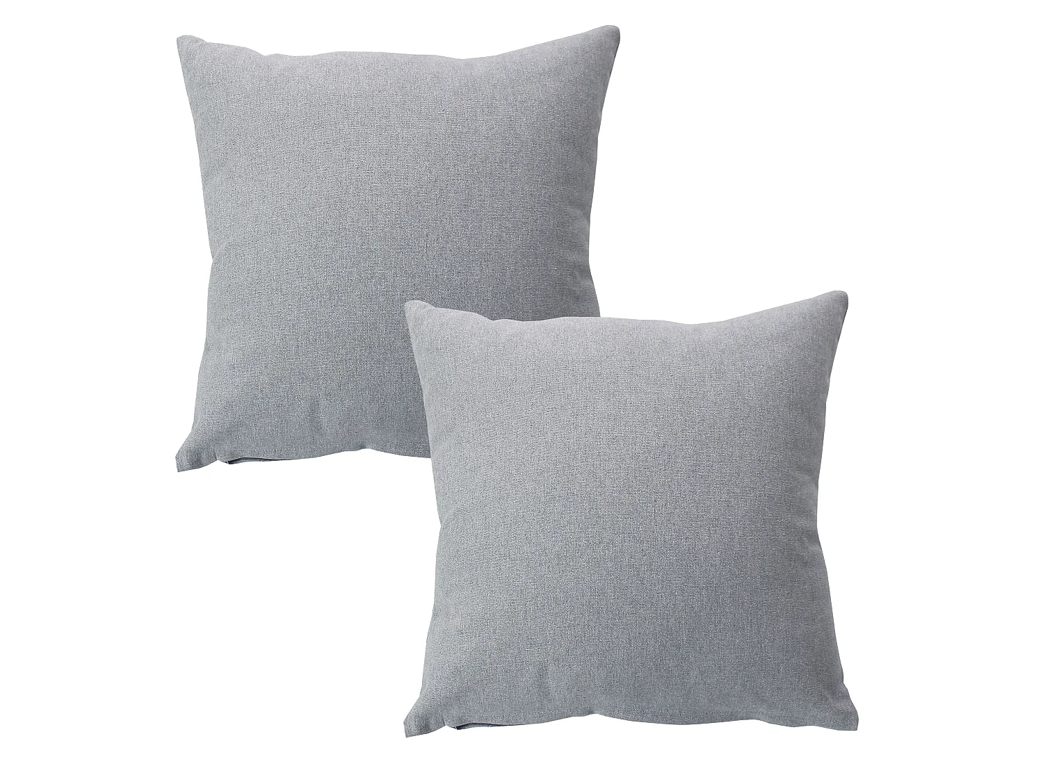 2 Coussins carré, déhoussable, 40x40cm, Aspect Chiné, Collection Dune, CMADECO - Gris