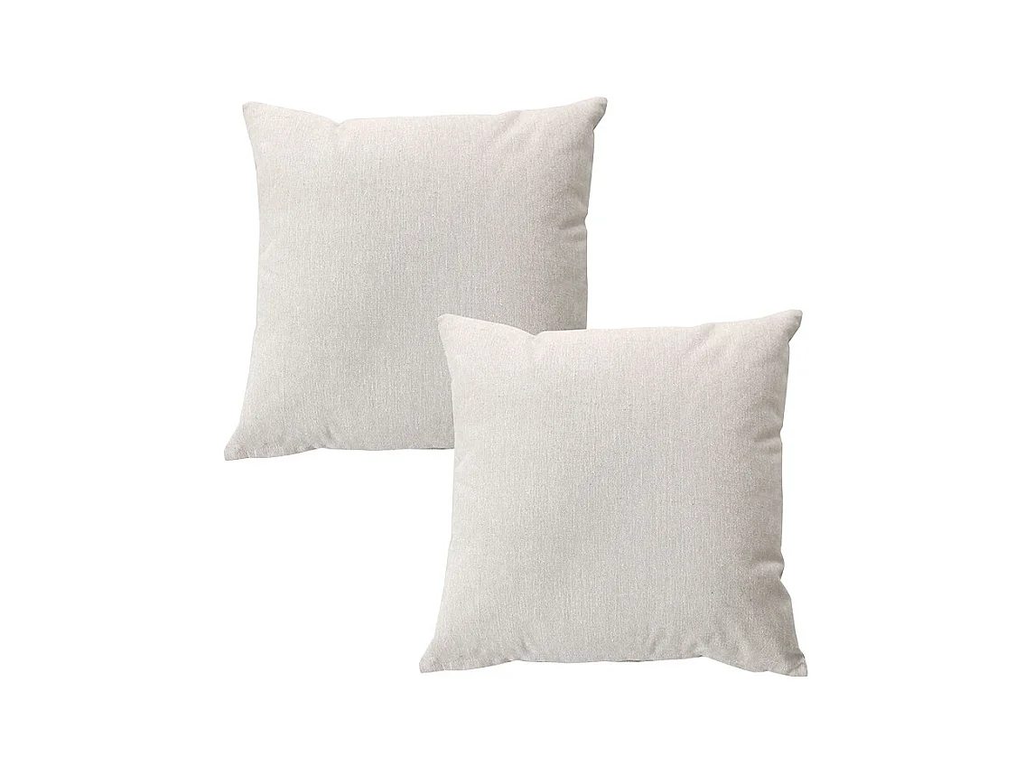 2 vierkante kussens, afneembare hoes, ecru, gemêleerde look, Dune collectie