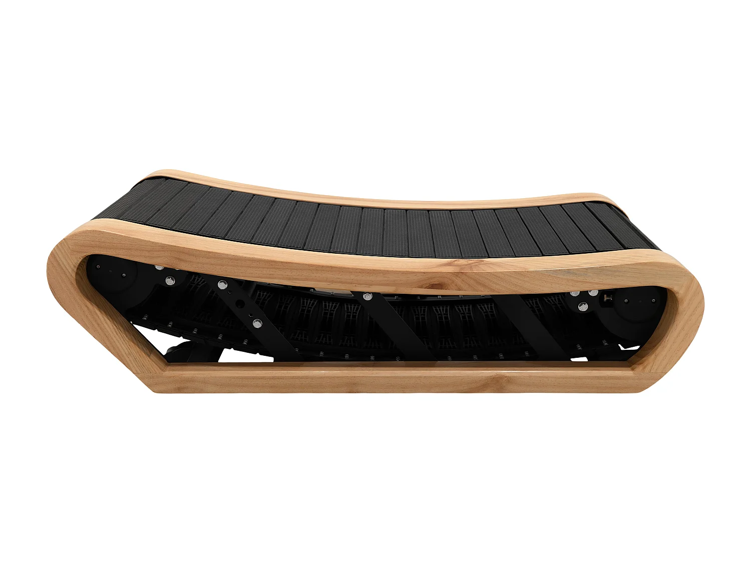 Tapis de Course Courbé Chêne Sous-Bureau Manuel Alimenté Silencieux Maison