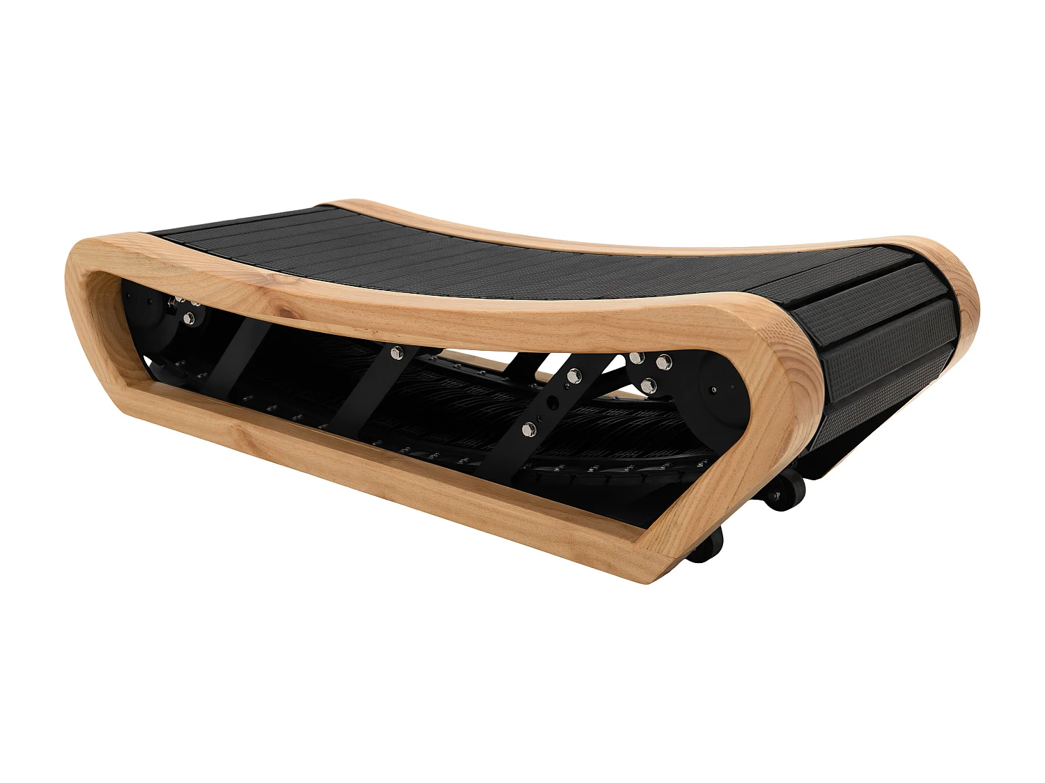 Tapis de Course Courbé Chêne Sous-Bureau Manuel Alimenté Silencieux Maison