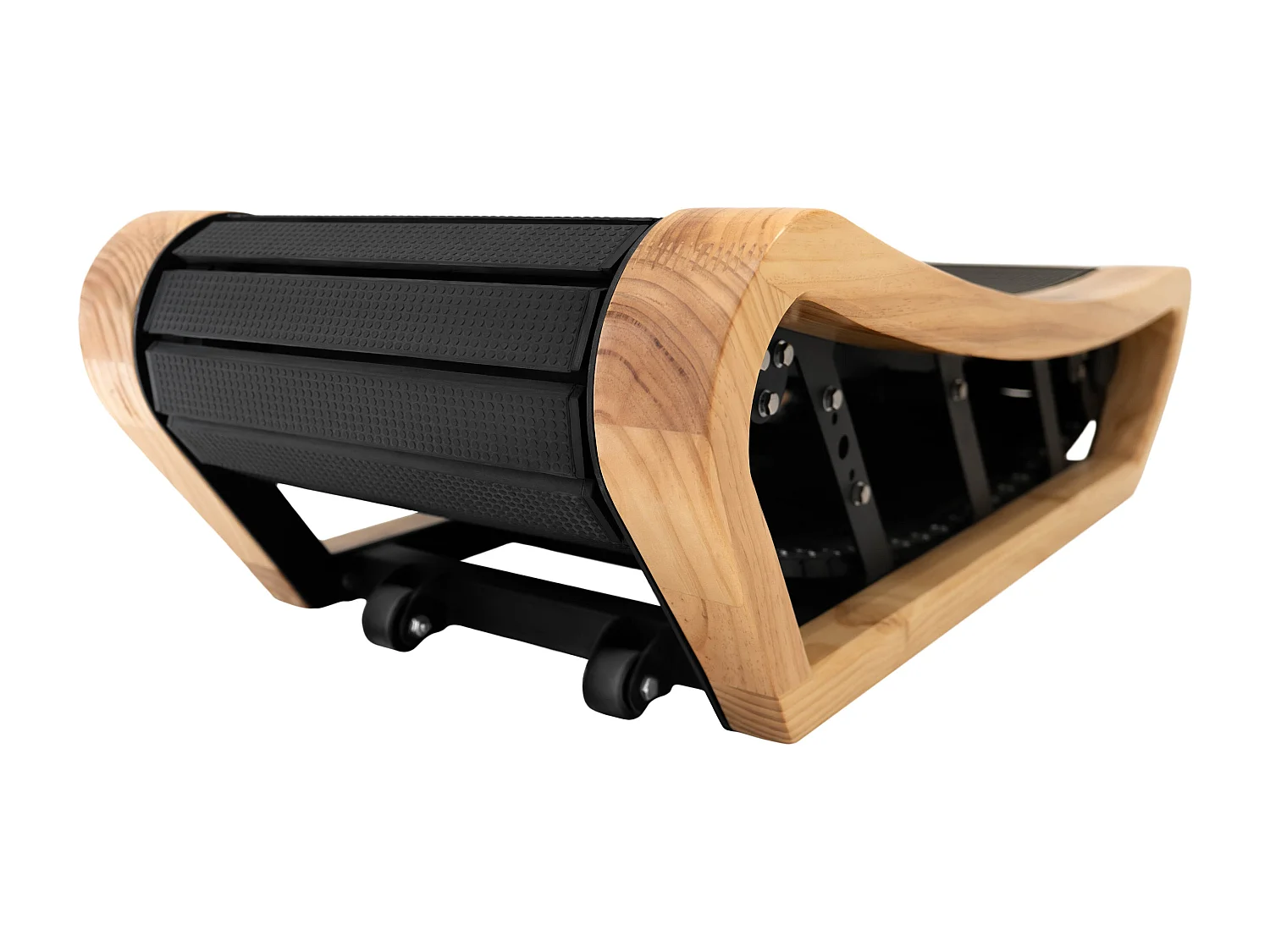 Tapis de Course Courbé Chêne Sous-Bureau Manuel Alimenté Silencieux Maison