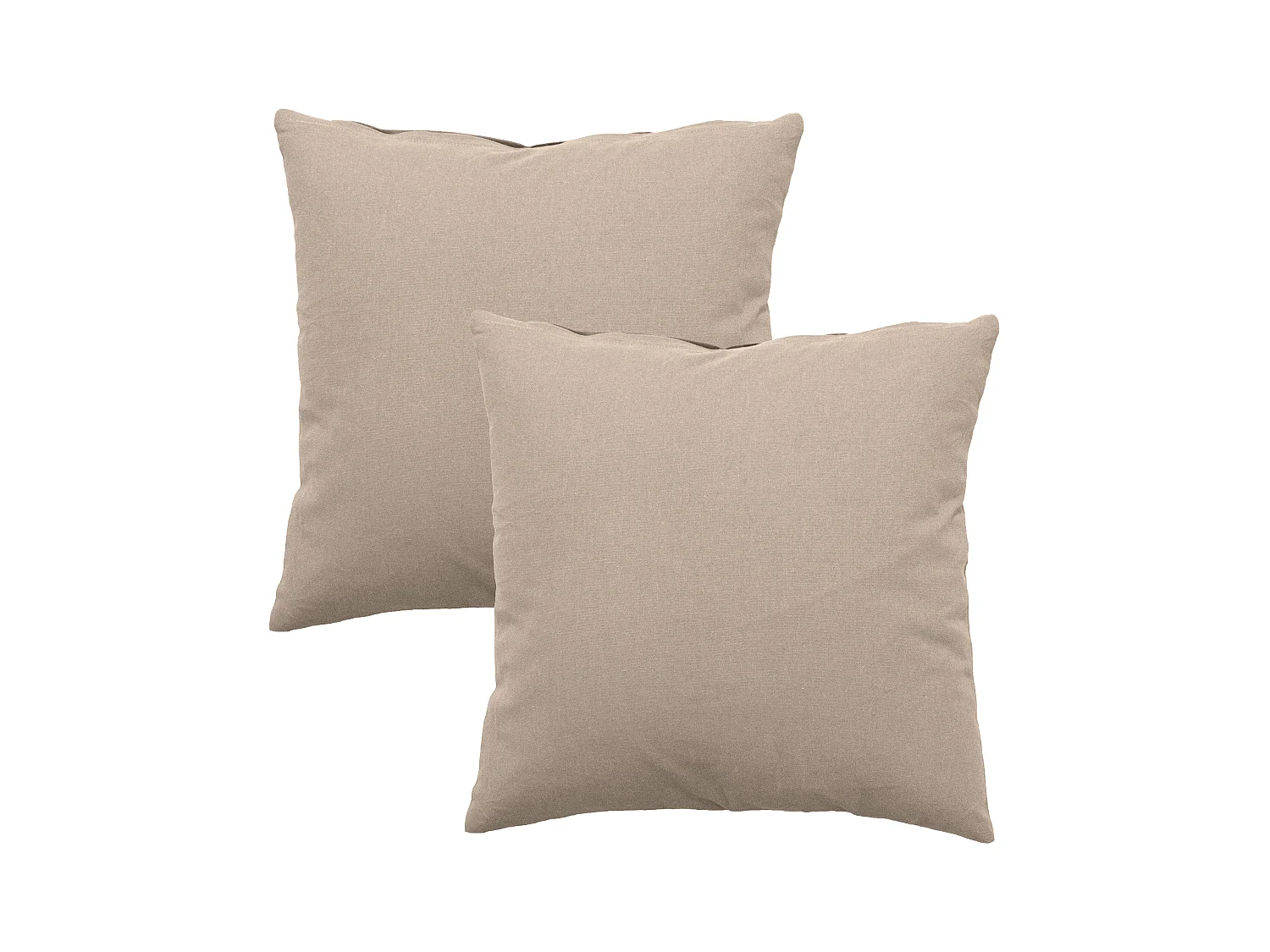 2 coussins carré, déhoussable, sable, aspect chiné, collection Dune