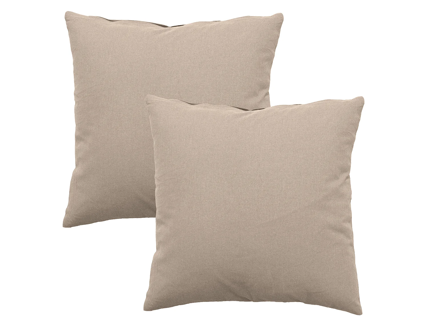 2 Coussins carré, déhoussable, 40x40cm, Aspect Chiné, Collection Dune, CMADECO - Beige
