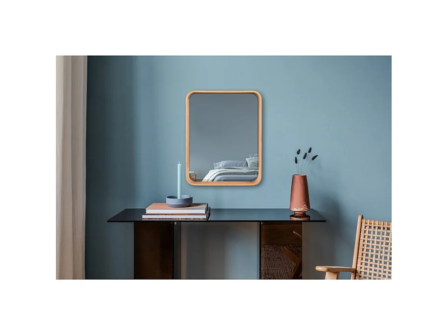 Miroir Tilda, cadre bois, format compact