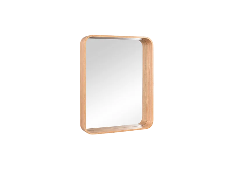 Miroir Tilda, cadre bois, format compact