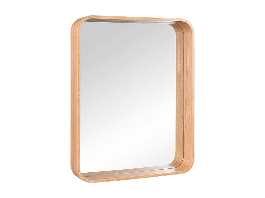Miroir Tilda, cadre bois, format compact