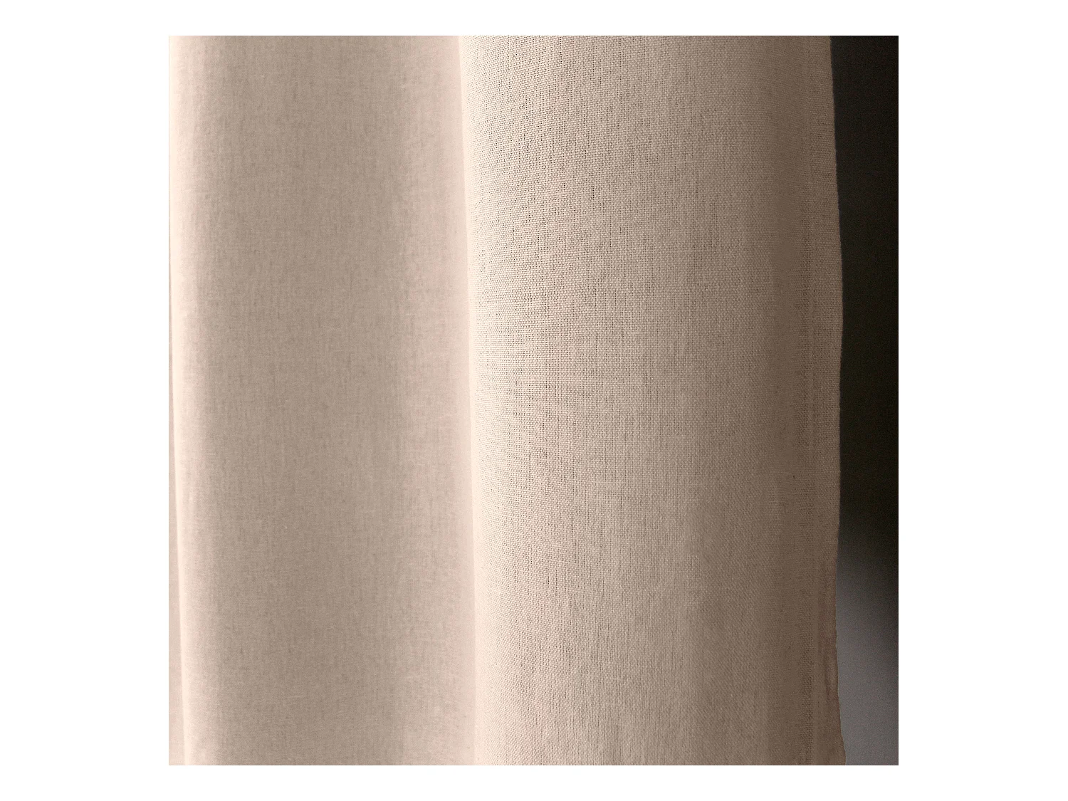 2 rideaux chinés avec œillets, beige sable, 135x240cm, collection Dune