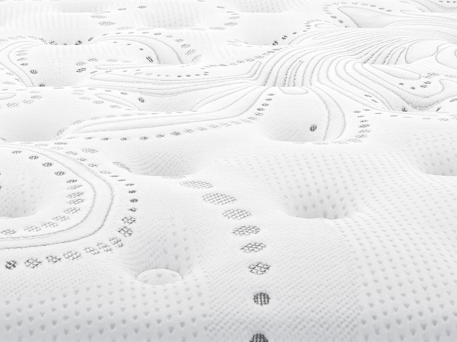 Matelas 200 x 200 cm hybride ressorts ensachés et surmatelas intégré ép.30cm - GAMIANI de YSMÉE