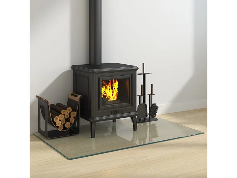 Plaque de verre pour cheminée rectangulaire 100x60 cm