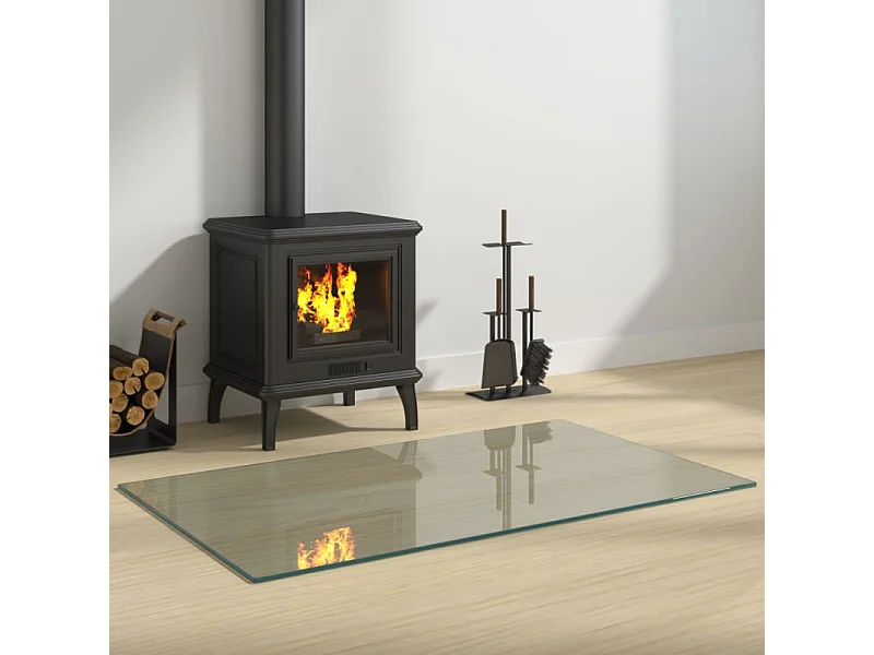 Placa de Vidro Temperado para Lareira 100x60 cm - Proteção Elegante e Segura