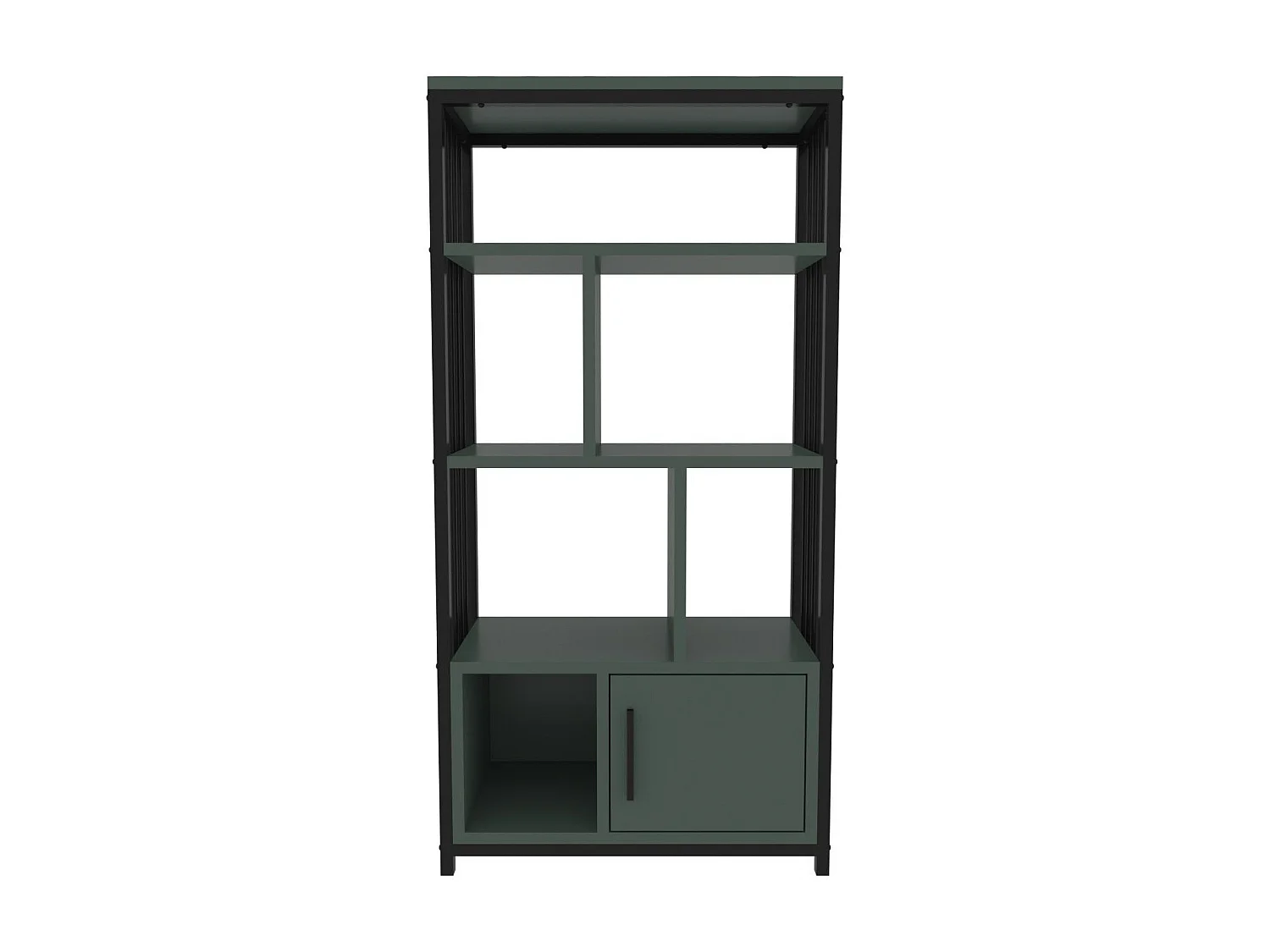 Bibliothèque Kama L60xH120cm Noir et Vert