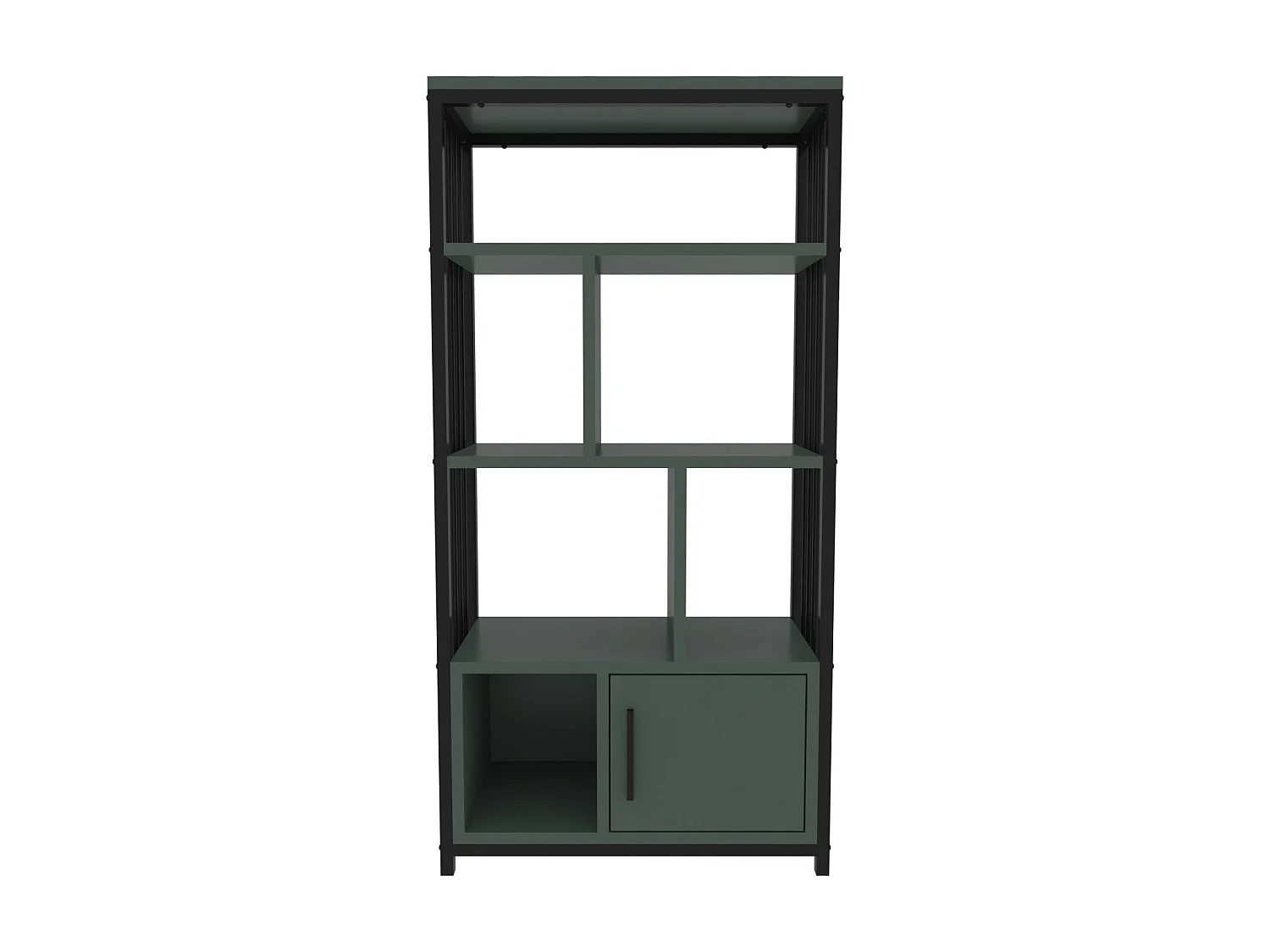 Bibliothèque Kama L60xH120cm Noir et Vert