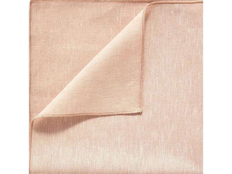Lot 2 serviettes de table lin et coton rose 41 x 41 cm - LUCCIANA 9642