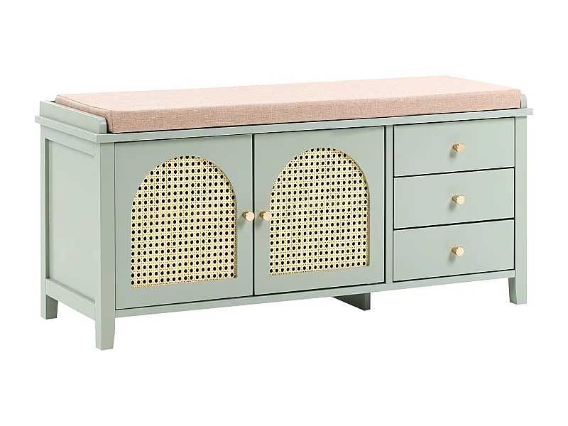 Banc et meuble de rangement pour chaussures BENDIGO Vert menthe