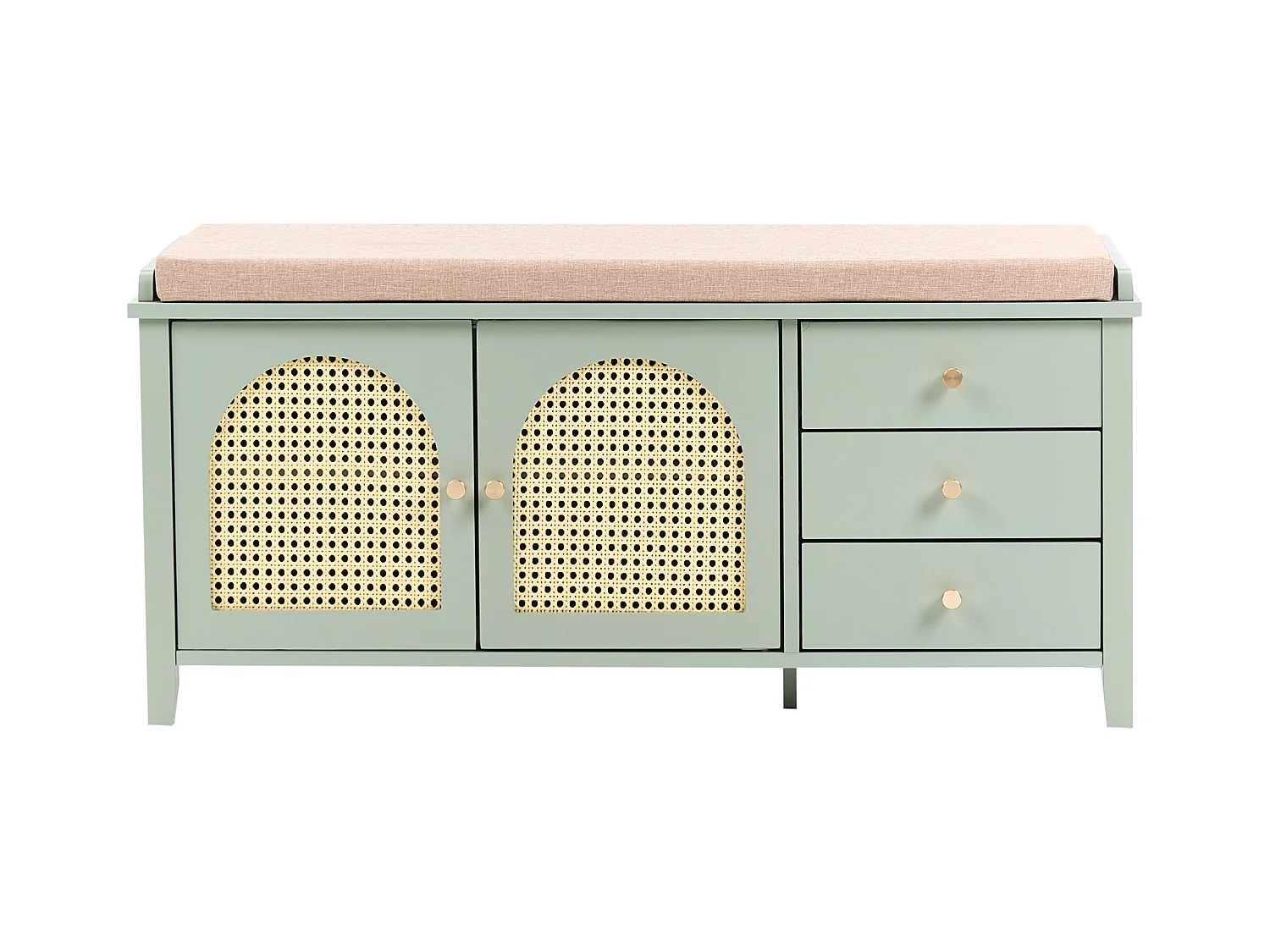 Banc et meuble de rangement pour chaussures BENDIGO Vert menthe