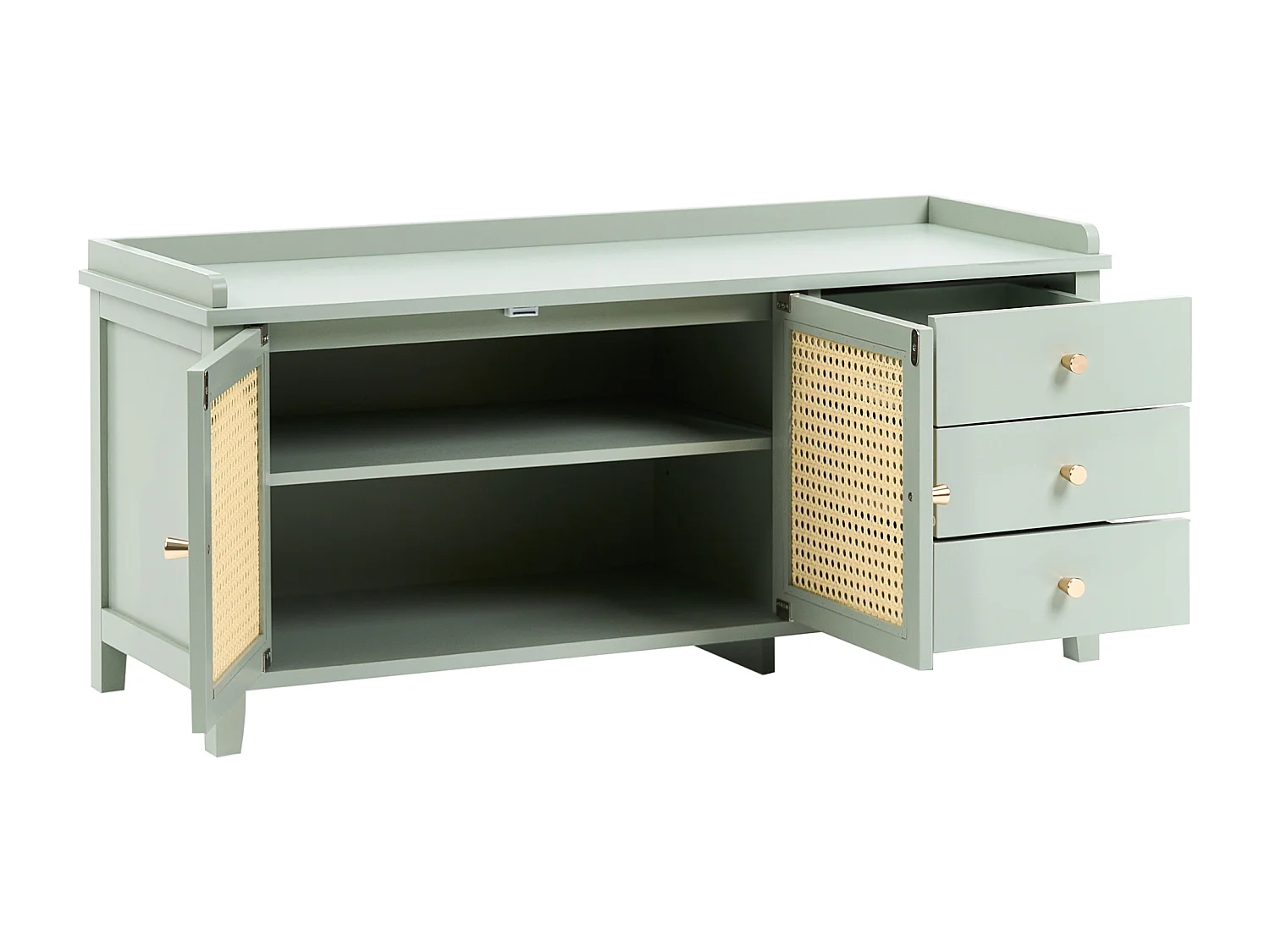 Shoe Storage Bench BENDIGO Mint Green