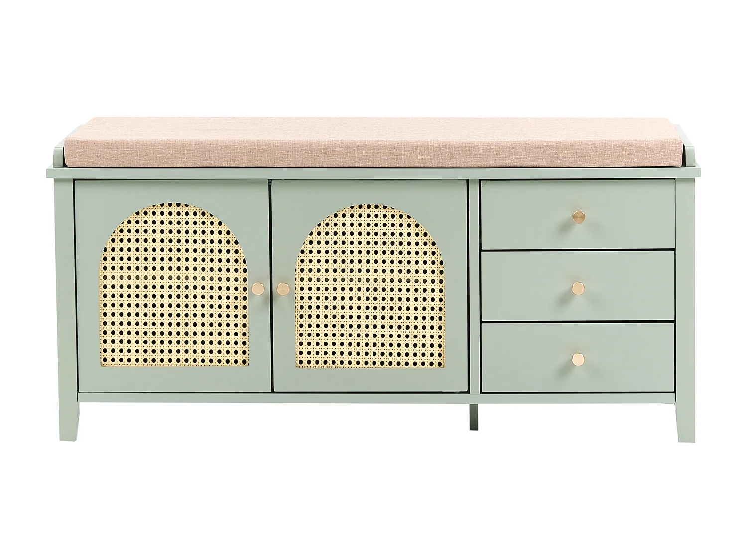 Shoe Storage Bench BENDIGO Mint Green