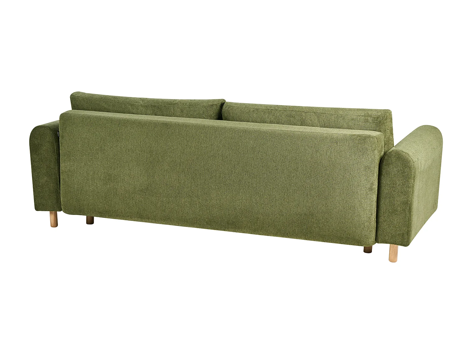 Canapé-lit 3 places KVAM Tissu Vert avec rangement