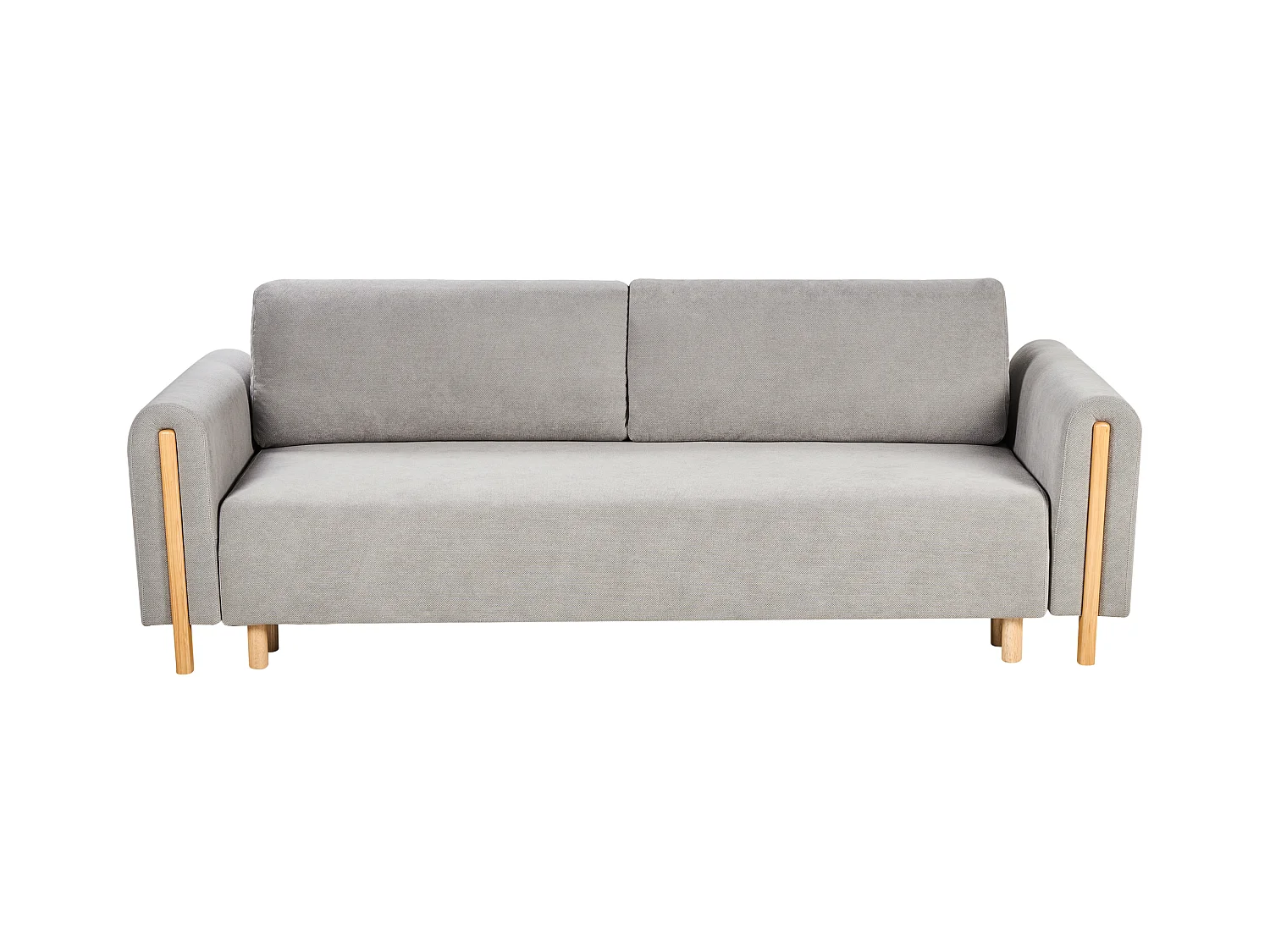 Canapé-lit 3 places KVAM Tissu Gris avec rangement