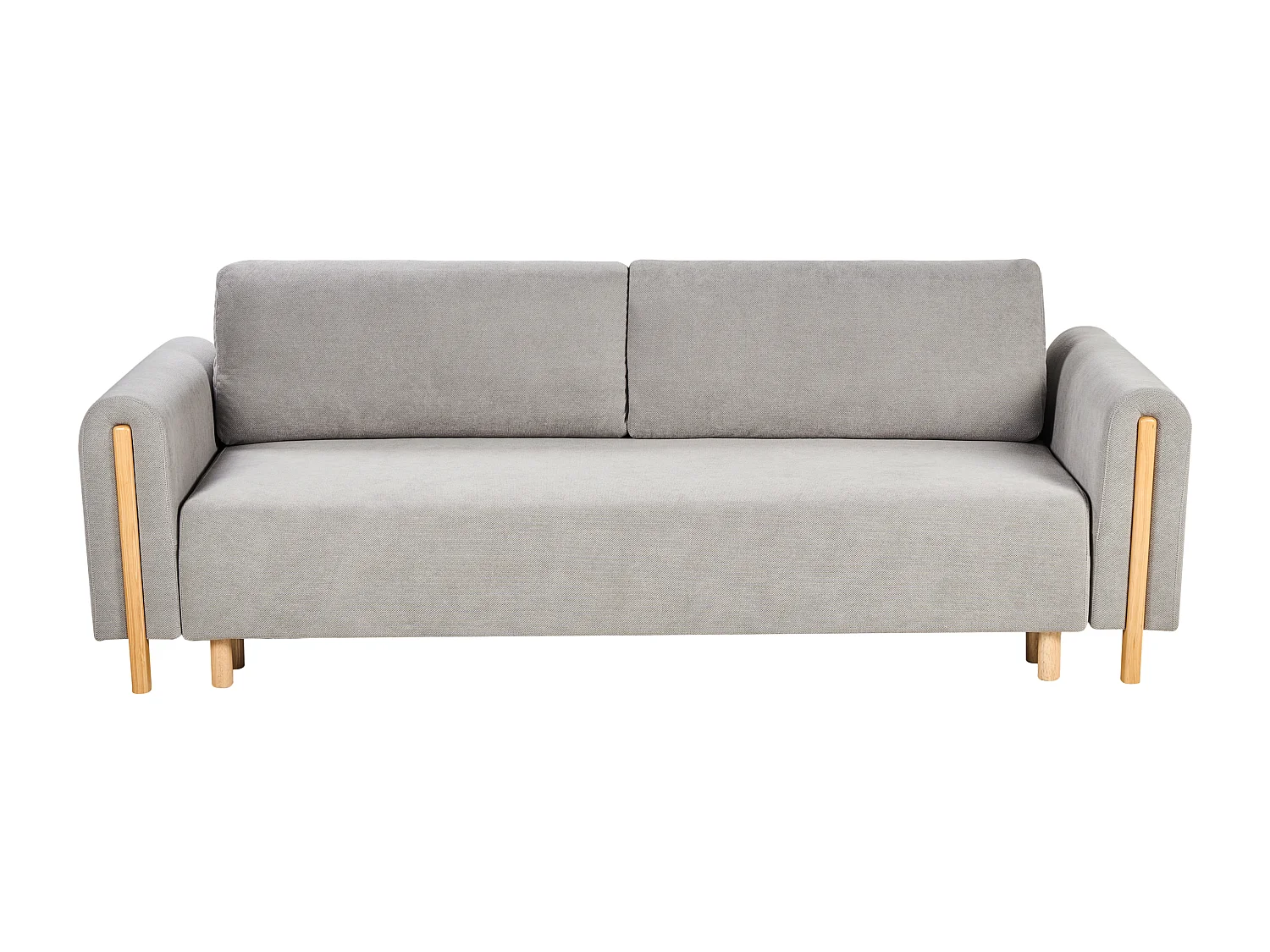 Canapé-lit 3 places KVAM Tissu Gris avec rangement