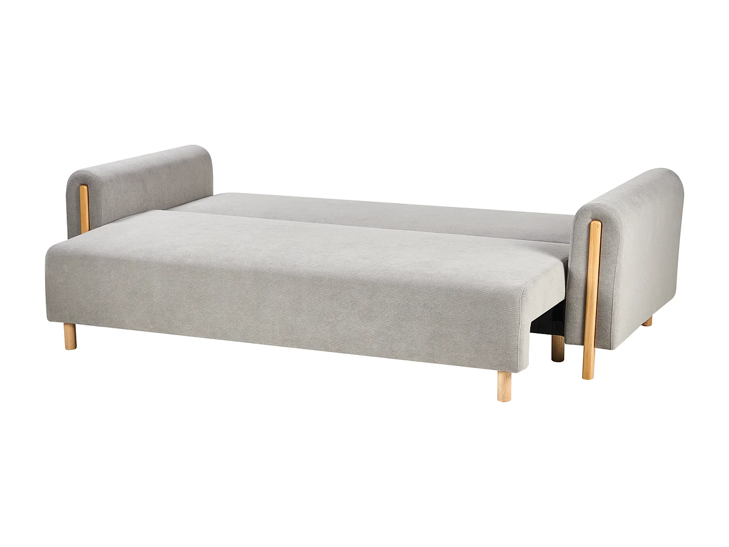 Canapé-lit 3 places KVAM Tissu Gris avec rangement