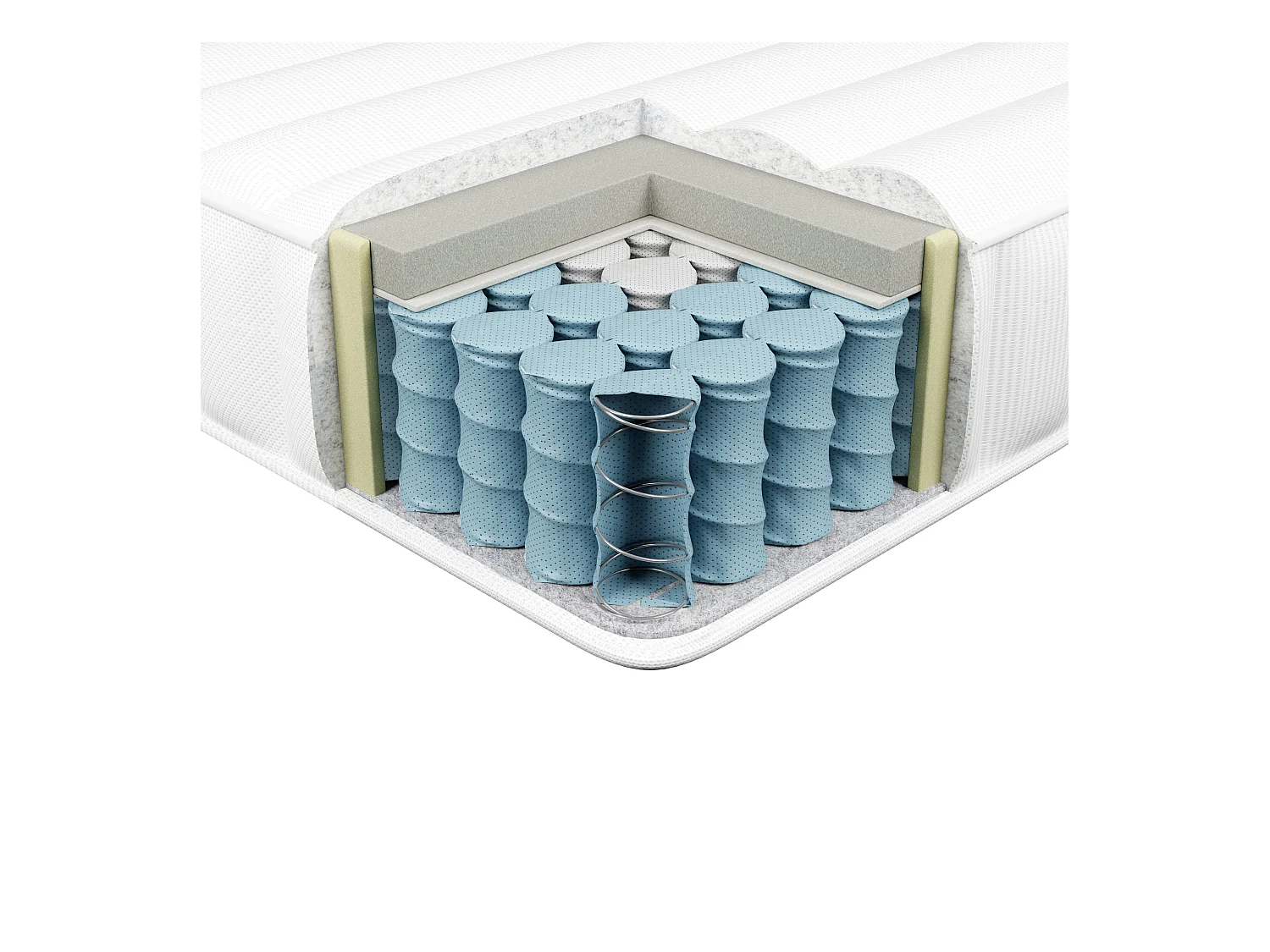 Matelas à ressorts ensachés ROOMY H3/4 Ferme 120 x 200 cm