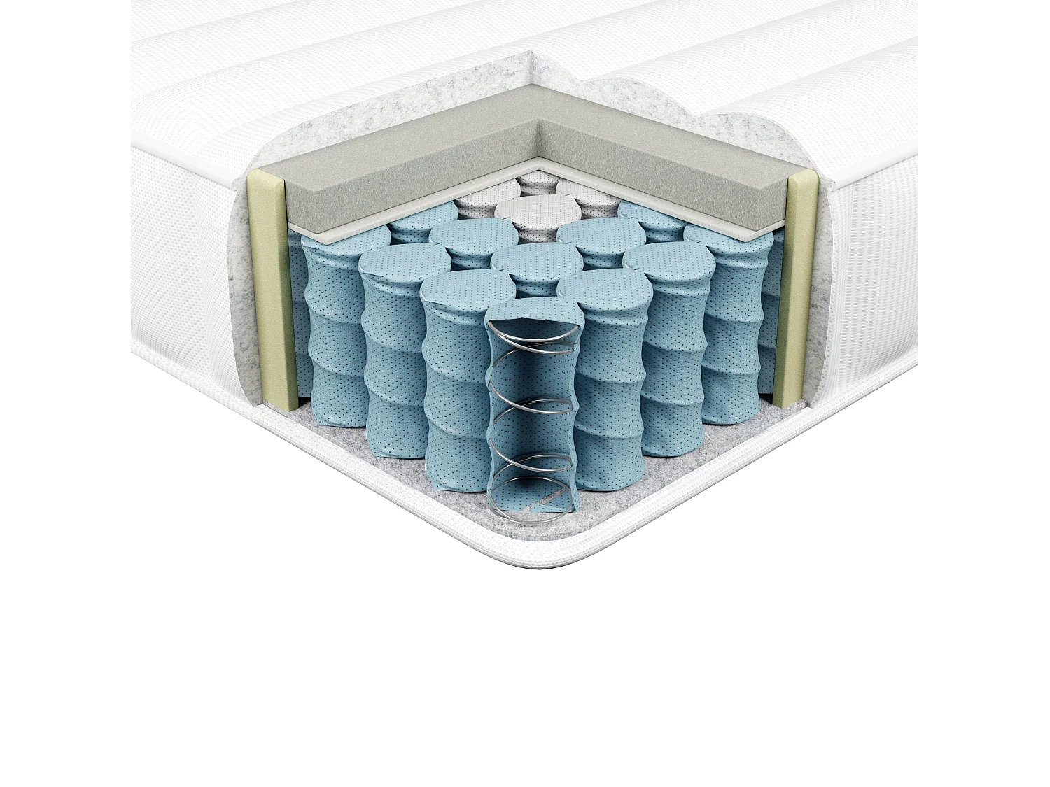 Pocket Spring Mattress ROOMY H3/4 Firm 120 x 200 cm (EU Small Double)